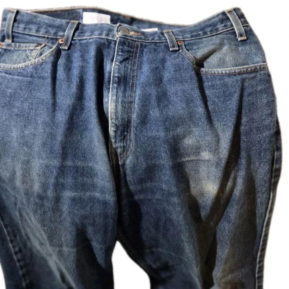 Levi's 505 Regular Fit Jeans Mens 36x34 Blue Straight Leg Vintage Denim